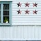 Patriotic Metal Barn Stars for Outside - Set of 6 Rusty Stars Metal Wall Decor 4th of July Decoration